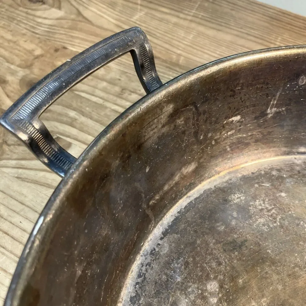 Antique Meriden B Co. Silver Plated Handled Serving Dish Sauce Pan - Late 1800’s